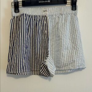 NYC Blue and White Striped Women's Shorts